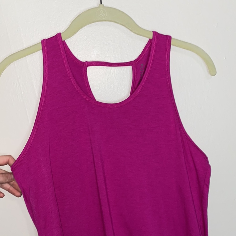 🎱Athleta Essence Pink Tie Back Split Back Open Back Criss Cross Tank! - Picture 1 of 6